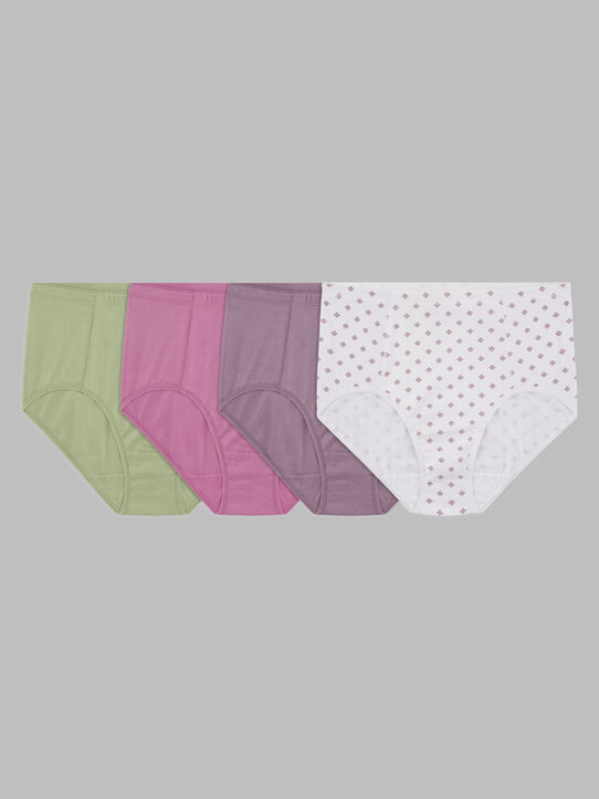 Ladies Crafted Comfort Brief, Assorted 4 Pack 