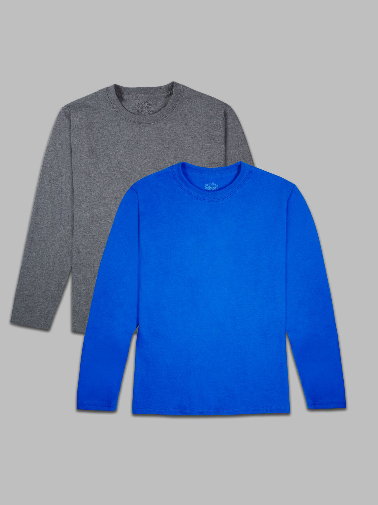 Boys' Super Soft Solid Multi-Color Long Sleeve T-Shirts