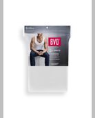 BVD® Men's Cotton A-Shirt, White 5 Pack WHITE