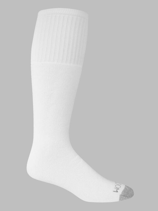 Men's Dual Defense Tube Sock, 12 Pack WHITE