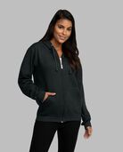 Eversoft® Fleece Full Zip Hoodie Sweatshirt, Extended Sizes, 1 Pack Black Heather