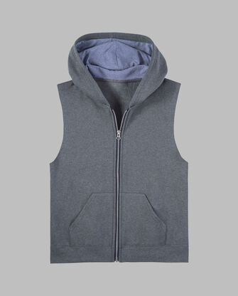 Boys' Fleece Full Zip Sleeveless Vest 