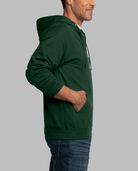 Eversoft® Fleece Full Zip Hoodie Sweatshirt, Extended Sizes, 1 Pack Green