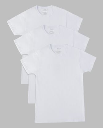 Men's Short Sleeve Breathable Crew T-Shirt, 2XL White 3 Pack 