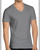 Men's Short Sleeve Black and Gray V-Necks, 6 Pack ASSORTED