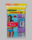 Women's Low-Rise Brief Panty, Assorted 6+3 Bonus Pack ASSORTED