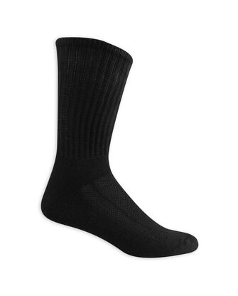 Men's Breathable Cotton Crew Socks, 6 Pack, Size 6-12 