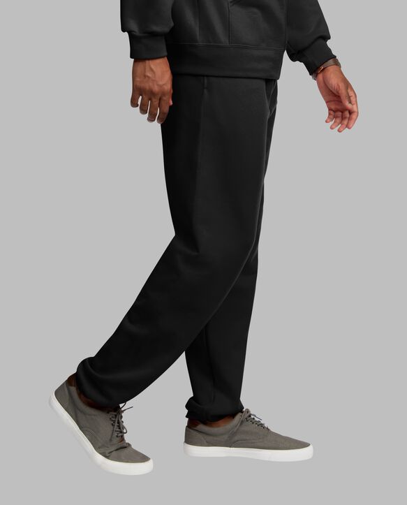 Eversoft® Fleece Elastic Bottom Sweatpants, Extended Sizes Black