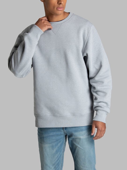 Men's Crafted Comfort Favorite Fleece Crew Mineral Grey Heather