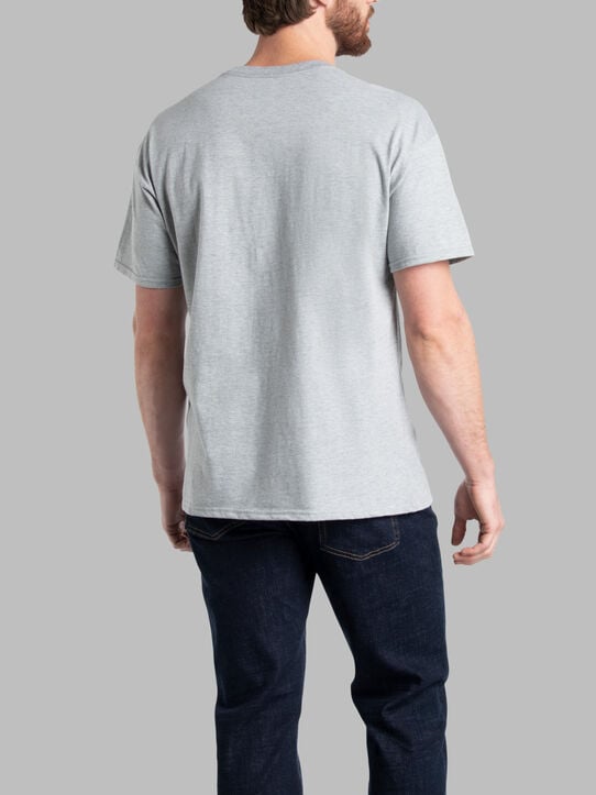 Men’s Eversoft® Short Sleeve Pocket T-Shirt, Extended Sizes 2 Pack MINERAL GREY HEATHER