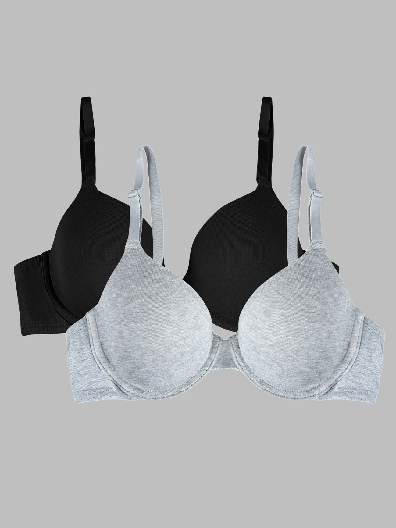 GIRLS NON PADDED COMFORT FIRST BRA BLACK AND WHITE 2 PACK