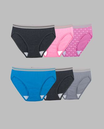 Women's Heather Bikini Panty, Assorted 6 Pack 