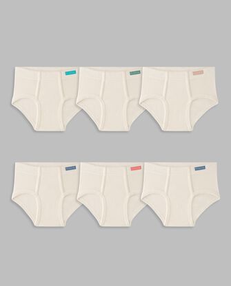 Toddler Boys' Natural Cotton Briefs, 6 Pack 