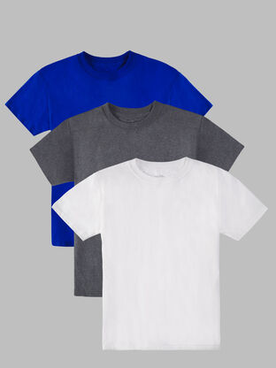 Boys' Supersoft Short Sleeve Crew T-Shirt, 3 Pack 