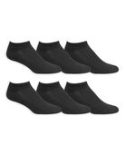 Men's Breathable Cotton No Show Socks, 6 Pack, Size 6-12 BLACK