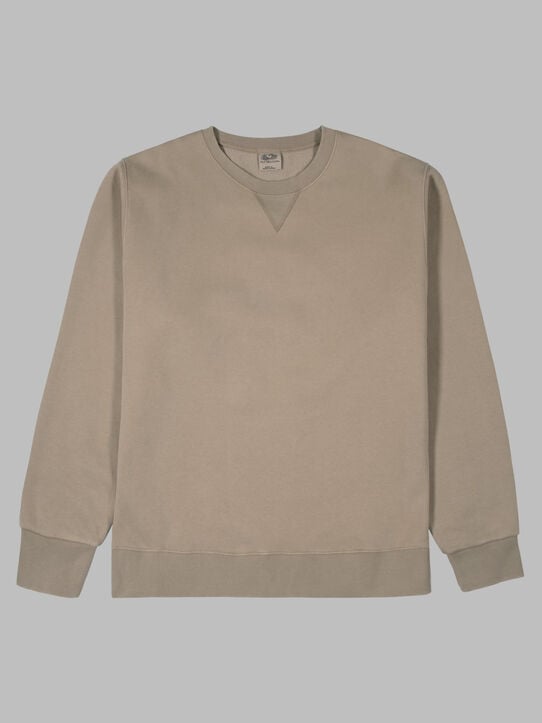 Fruit of the Loom Garment Dyed Crew Sweatshirt Khaki