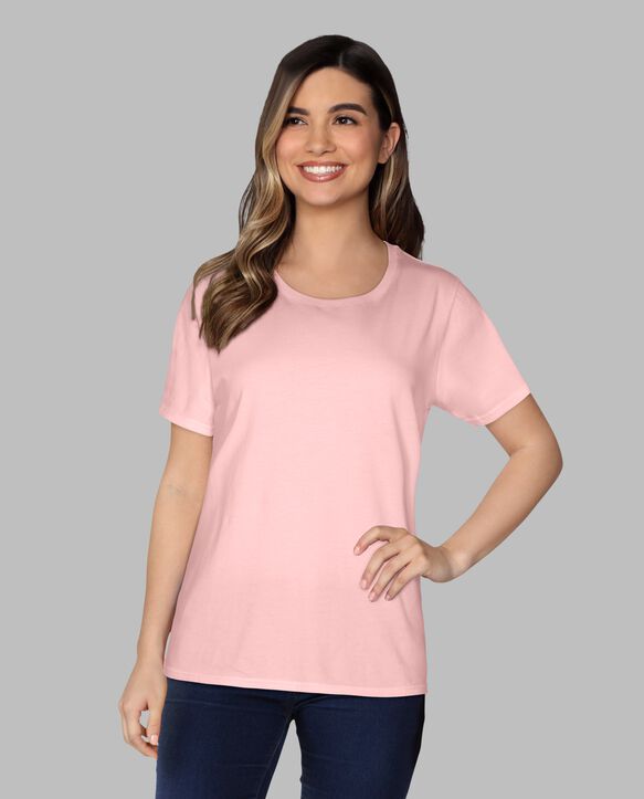 Women's Crafted Comfort Artisan Tee™ Crew T-Shirt Sweetheart Pink