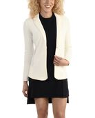 Women's Seek No Further Long Sleeve Open Front Fitted Blazer Ivory