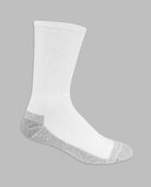 Men's Fruit of the Loom® Workgear™ Crew Socks,  10 Pack, Size 6-12 WHITE