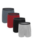 Premium Men's Knit Boxers, Assorted 4 Pack Assorted