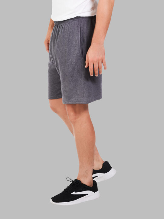 Men’sEversoft®  Jersey Shorts, 2 Pack Charcoal Heather