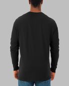 Men's Soft Long Sleeve Crew T-Shirt, 2 Pack Black