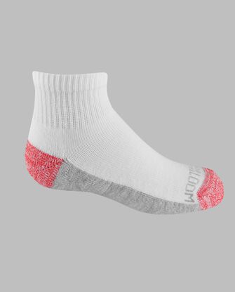Boys' Cushioned Ankle Socks Pack, 10 Pack, Size 6-12 
