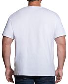 Big Men's Short Sleeve White Crew T-Shirts, 3 Pack White