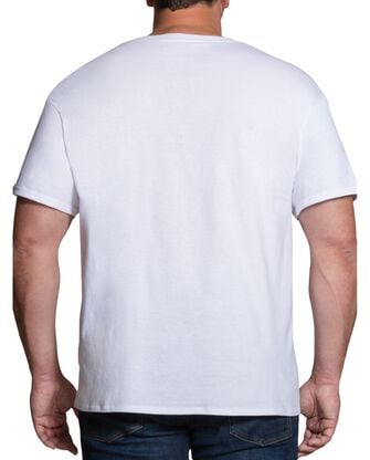 Big Men's Short Sleeve White Crew T-Shirts, 3 Pack 