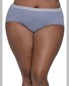 Women's Plus Size Fit for Me® by Fruit of the Loom® Heather Brief Panty, 6 Pack Assorted