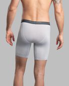 Men's Micro-Stretch Long Leg Boxer Briefs, Black and Grey 5 Pack ASSORTED