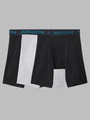 Men's Breathable Long Leg Boxer Briefs, Assorted 3 Pack Assorted