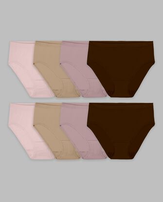 Women's Seamless Hi-Cut Panty, Assorted 8 Pack 