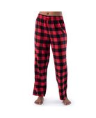 Women's Red Sleep Top and Flannel Bottom Set RADIANT RED/ BUFFALO CHECK