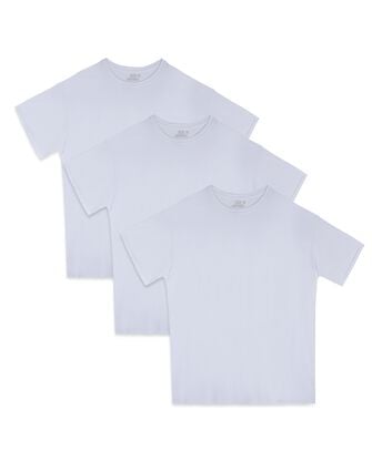 Fruit of the Loom Premium Breathable Cotton Mesh Big Man Crew T-Shirts 3 Pack - White 
