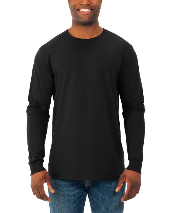 Soft Long Sleeve Crew Neck T-Shirt, 2 Pack 
