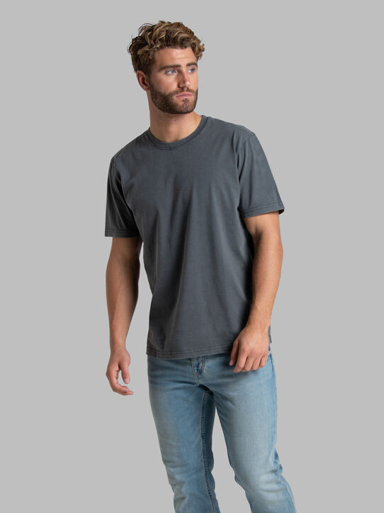 Fruit of the Loom Garment Dyed Crew T-Shirt Charcoal