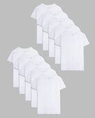 Boys' Short Sleeve Crew T-Shirt, White 10 Pack White
