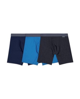Men's Crafted Comfort™ Boxer Briefs, Extended Sizes Assorted 3 Pack Assorted Color