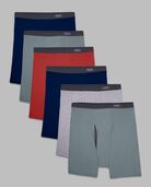 Men's Eversoft® CoolZone® Fly Covered Waistband Boxer Briefs, 6 Pack ASSORTED
