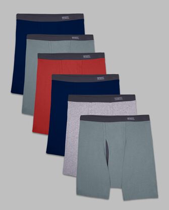 Men's Eversoft® CoolZone® Fly Covered Waistband Boxer Briefs, 6 Pack 