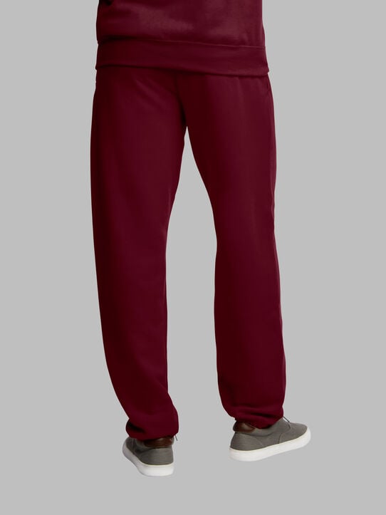 EverSoft®  Fleece Elastic Bottom Sweatpants, Extended Sizes Maroon