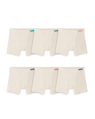 Toddler Boys' Natural Cotton Boxer Brief, 6 Pack 