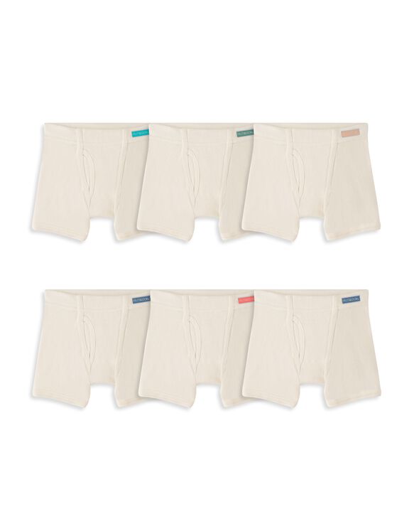 Toddler Boys' Natural Cotton Boxer Brief, 6 Pack Assorted