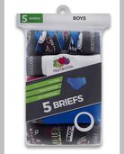 Boys' Fashion Briefs, Assorted Print and Solid 5 Pack ASSORTED