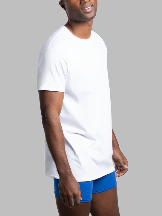 Men's Short Sleeve Crew T-Shirt, White 6 Pack