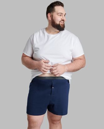 Big Men's Knit Boxers, Assorted 6 Pack 