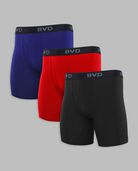 BVD® Men's Cotton Stretch Boxer Briefs, Assorted 3 Pack Assorted