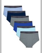 Men's Assorted Fashion Brief, Extended Sizes, 6 Pack ASSORTED