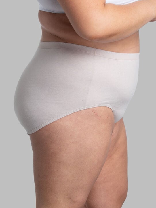 Women's Fit for Me Cotton Brief Panty, Assorted 10 Pack ASSORTED